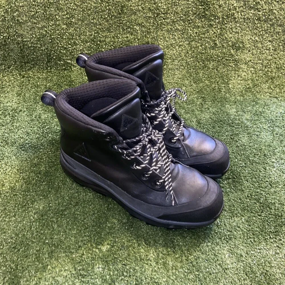 Nike ACG Air Max Hiking Combat Work Boots Men’s 15 Black Leather Shoes